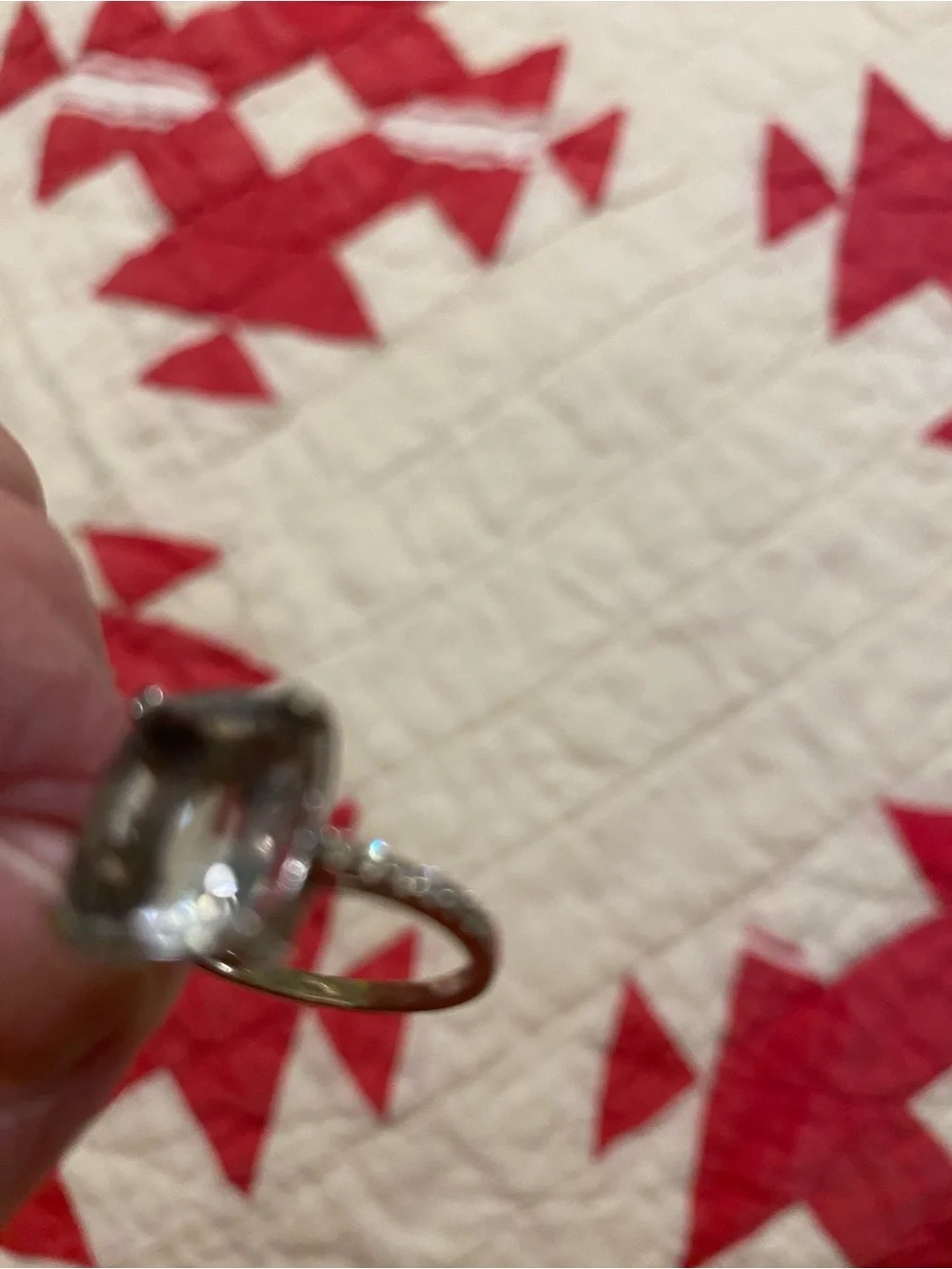Elegant smokeyGemstone Solitaire Ring - white gold and diamonds